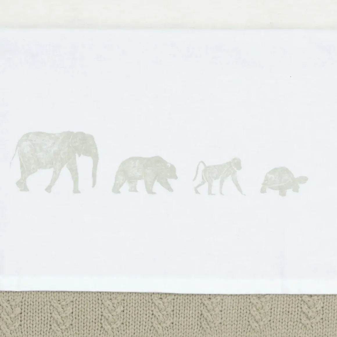 Jollein Ledikantlaken Animals Olive Green 120X150Cm