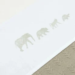 Jollein Ledikantlaken Animals Olive Green 120X150Cm