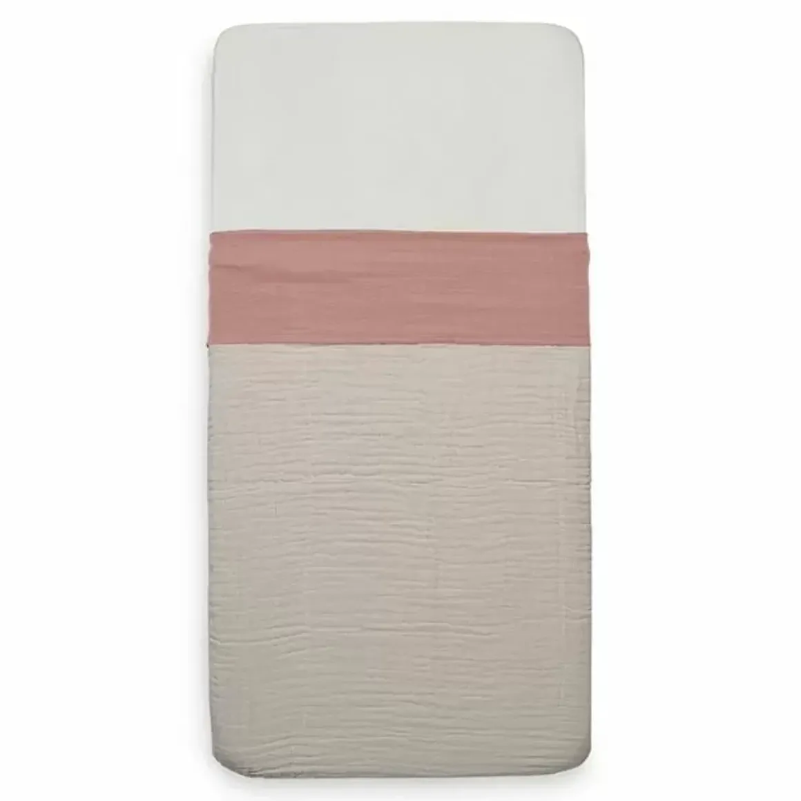Jollein Ledikantlaken Wrinkled Cotton Rosewood