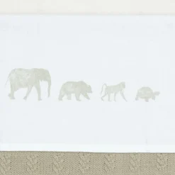 Jollein Wieglaken Animals Olive Green 75X100Cm