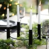Kaarsenhouder Cirkel Zwart Contemporary Christmas Ginger Ray