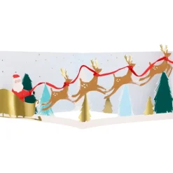 Kerstkaart Slee Kerstman Meri Meri