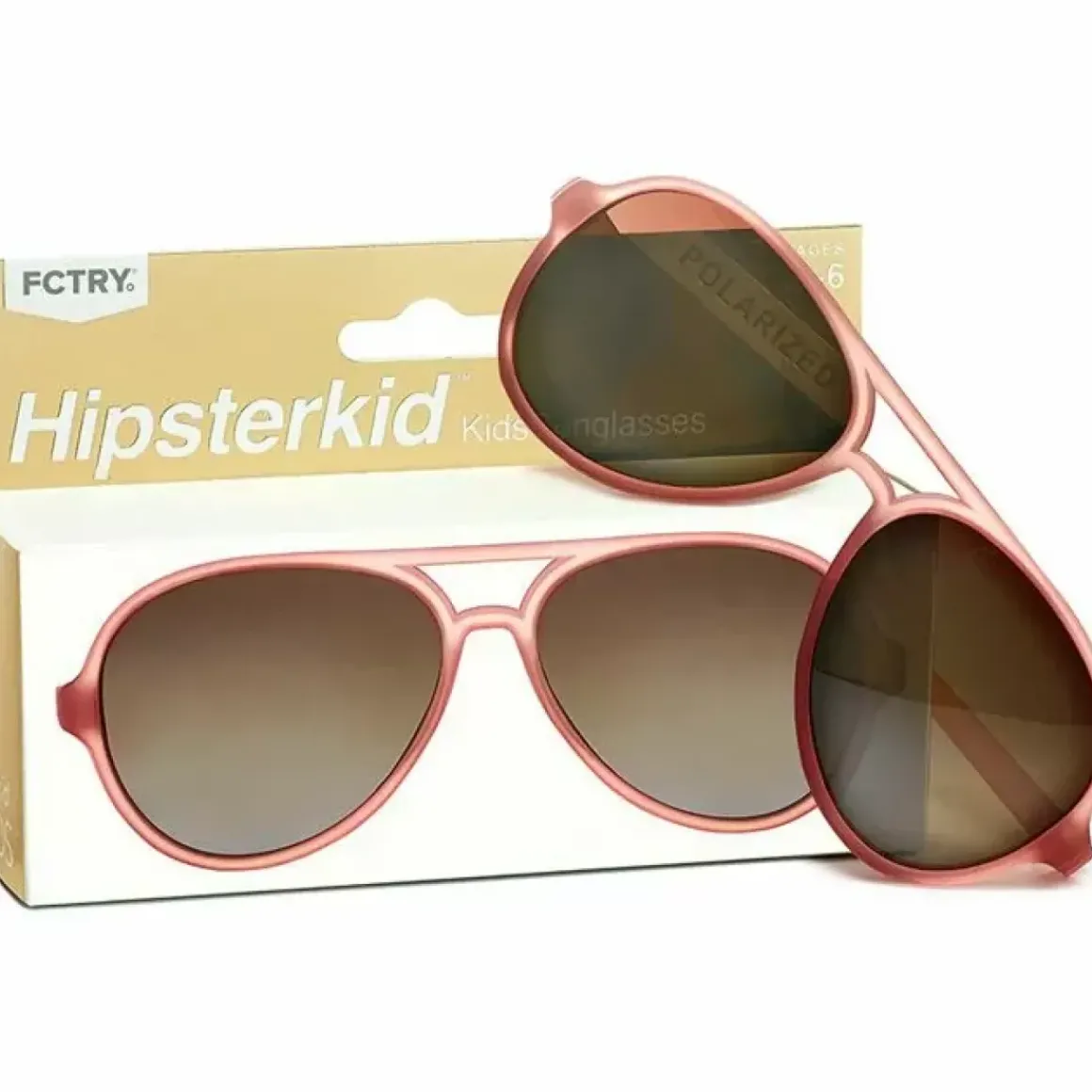 Kinderzonnebril Aviator Golds Rose (3-6J) Hipsterkid