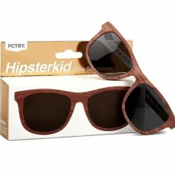 Kinderzonnebril Wayfarer Golds Hout (3-6J) Hipsterkid