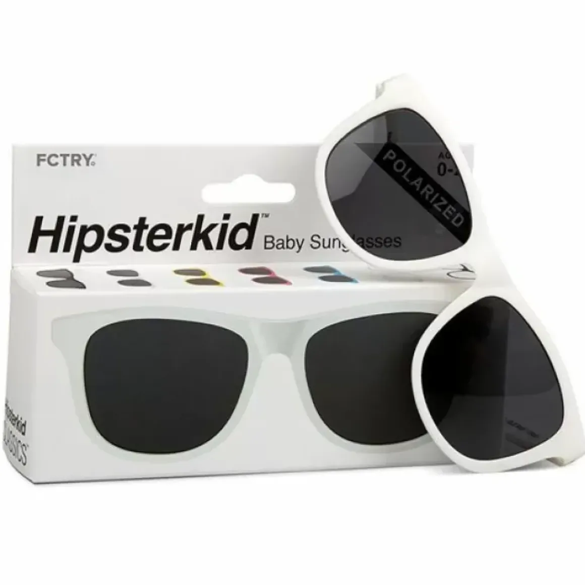 Kinderzonnebril Wayfarer Wit (3-6J) Hipsterkid