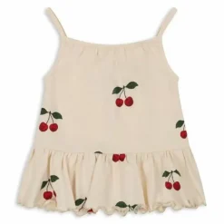Konges Slojd Frill Top Lin Ma Grande Cerise Voor Meisjes