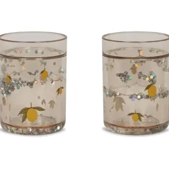 Konges Slojd Glitter Beker Lemon (2St)