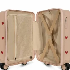 Konges Slojd Kinderkoffer Hearts - Lichtroze Trolley Met Hartjes