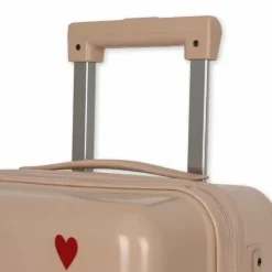 Konges Slojd Kinderkoffer Hearts - Lichtroze Trolley Met Hartjes