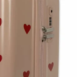 Konges Slojd Kinderkoffer Hearts - Lichtroze Trolley Met Hartjes