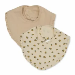 Konges Slojd Kwijlslabben Peonia Limone/Brazilian Sand (2St)