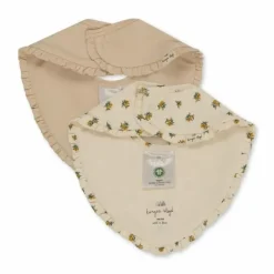 Konges Slojd Kwijlslabben Peonia Limone/Brazilian Sand (2St)