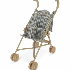 Konges Slojd Poppenbuggy Captains Blue Check - Retro Stijl