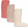 Konges Slojd Rib Sokken Mix Rose 3St