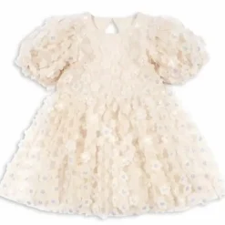 Konges Slojd Sally Pearled Ivory Jurk | Luxe Meisjesjurk
