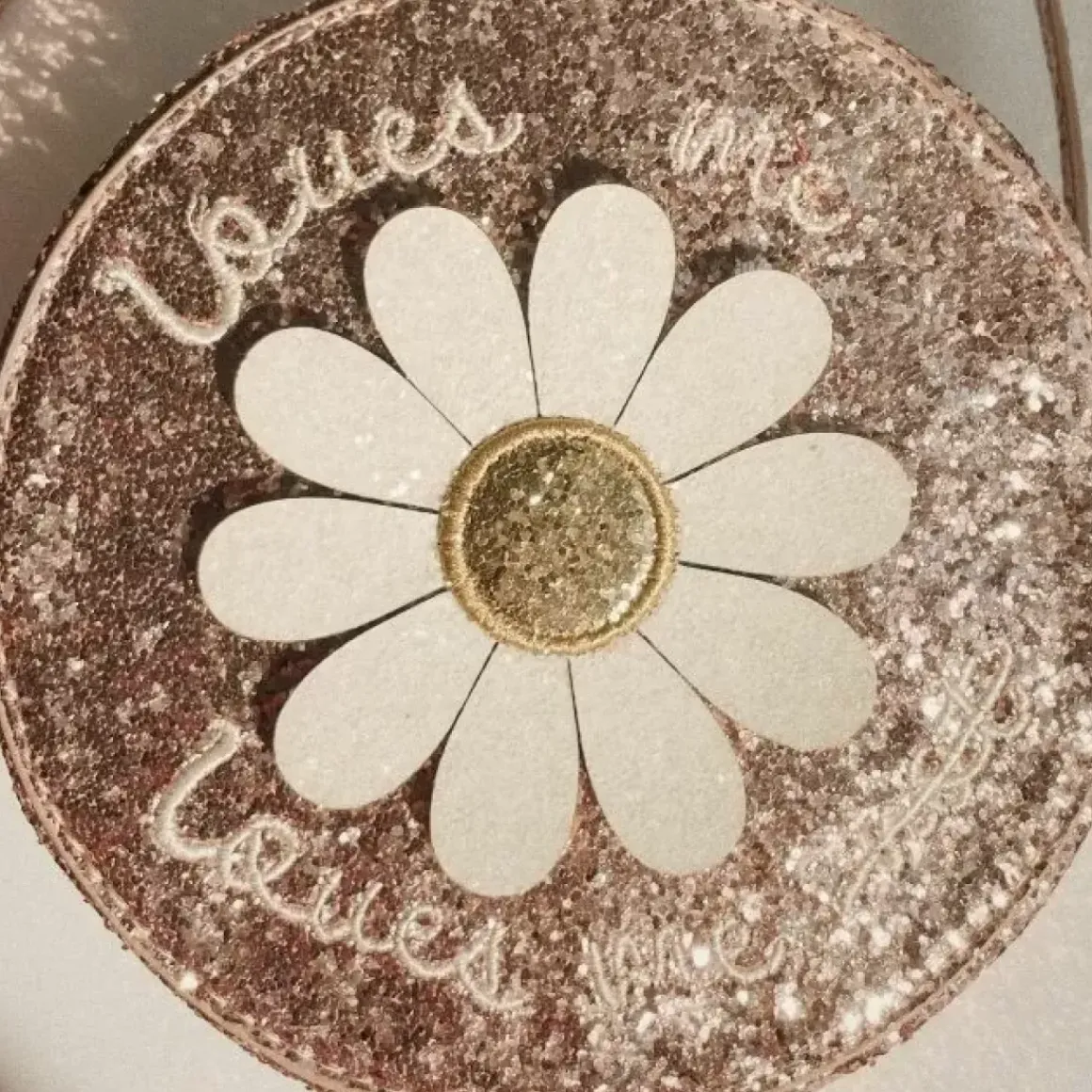 Konges Slojd Schoudertas Daisy Cameo Rose Glitter