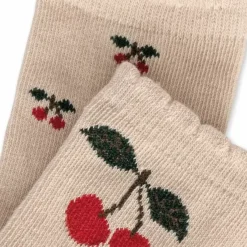 Konges Slojd Sokken Jacquard Big Cherry/Cherry 2St