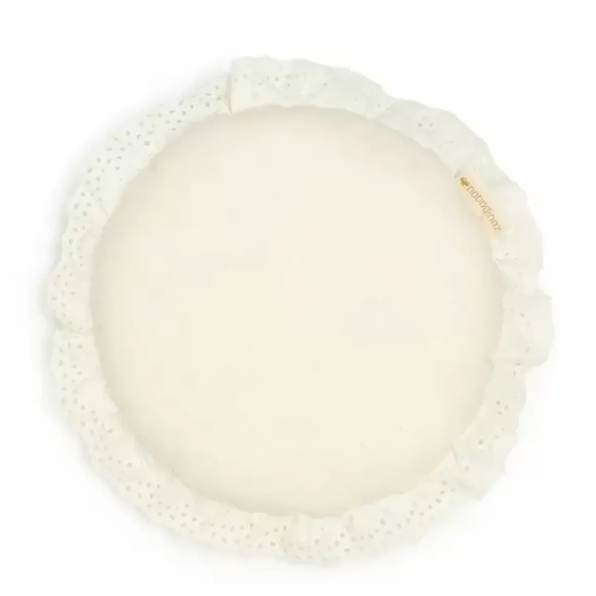 Kussen Vera Eyelet Rond Natural Nobodinoz