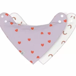 Lassig Bandana'S Happy Rascals/Heart Lavender (2St) - Zachte Bescherming