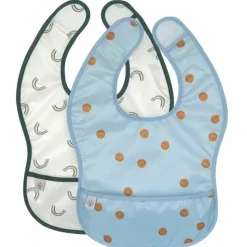 Lassig Happy Rascals Smile Sky Blue Slabben (2St) - Perfect Voor Onderweg