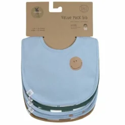 Lassig Happy Rascals Smile Sky Blue Slabben (5St) - Waterdicht & Stijlvol