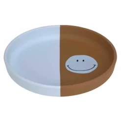 Lassig Happy Rascals Smile Sky Blue Siliconen Bord - Plezierig Eten