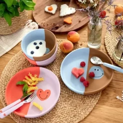 Lassig Silicone Bord Happy Rascals Heart Lavender - Veilig & Flexibel