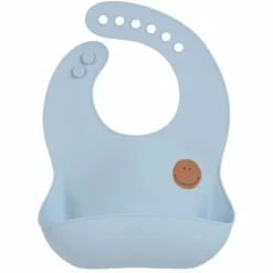 Lassig Siliconen Slab Happy Rascals Smile Sky Blue - Ideaal Voor Eerste Hapjes