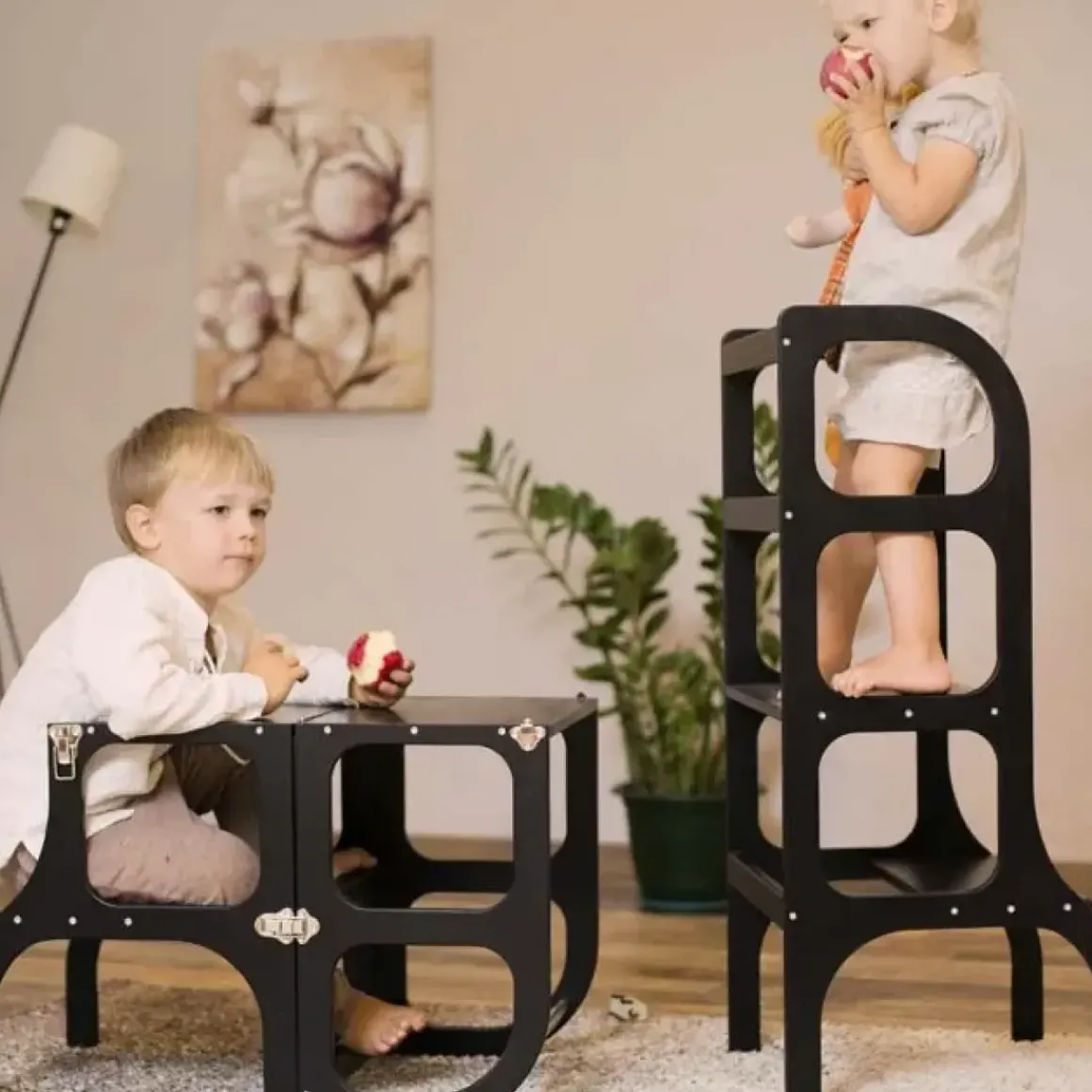 Learning Tower Step'N Sit Zwart Ette Tete