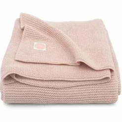 Ledikantdeken Basic Knit Pale Pink Jollein