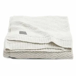 Ledikantdeken River Knit Cream White Jollein