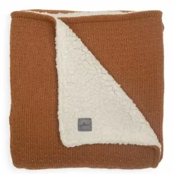 Ledikantdeken Teddy Bliss Knit Caramel Jollein