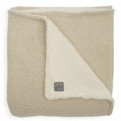 Ledikantdeken Teddy Bliss Knit Nougat Jollein