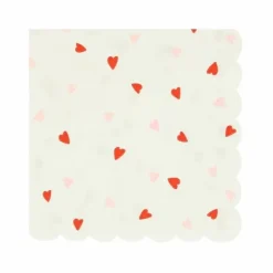 Liefdevolle Kleine Hartjes Servetten Van Meri Meri - Feestelijke Toevoeging (16St)
