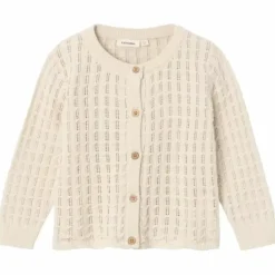 Lil' Atelier Vestje Fauci Sandshell | Gebreid Vestje Voor Kinderen