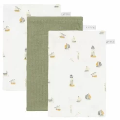 Little Dutch Washandjes (3St) Sailors Bay White