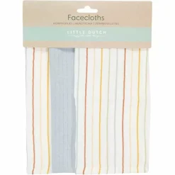 Little Dutch Washandjes Vintage Sunny Stripes/Blue (3St)