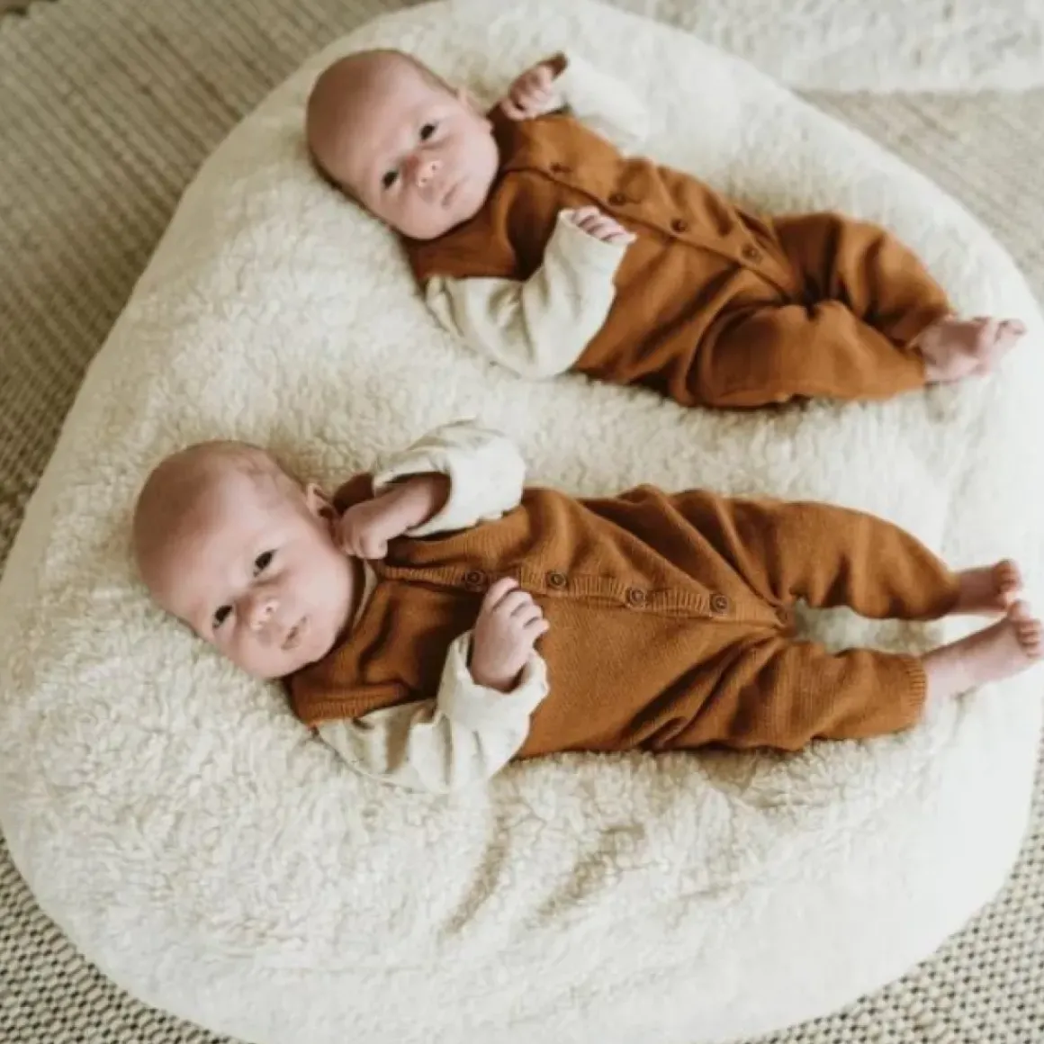 Llmaha Relaxhoes Voedingskussen Tweeling Teddy Ecru