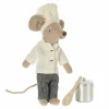 Maileg Chefkok Muis Met Pan En Lepel (Grote Broer)