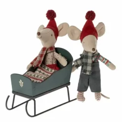 Maileg Miniatuur Slee Muis Groen