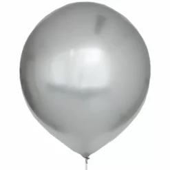 Mega Chroom Ballon Zilver (60Cm) House Of Gia