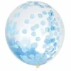 Mega Confetti Ballon Blauw 60Cm House Of Gia