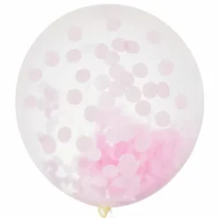 Mega Confetti Ballon Roze 60Cm House Of Gia