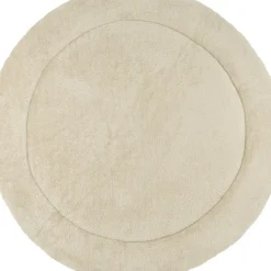 Meyco Boxkleed Rond Knit Basic Teddy Sand Melange 95Cm - Zachte En Stijlvolle Boxkleed Voor De Babykamer!