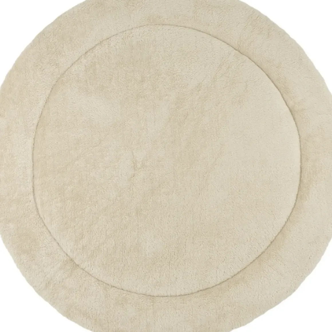 Meyco Boxkleed Rond Knit Basic Teddy Sand Melange 95Cm - Zachte En Stijlvolle Boxkleed Voor De Babykamer!