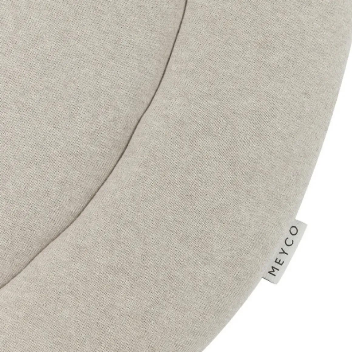 Meyco Boxkleed Rond Knit Basic Teddy Sand Melange 95Cm - Zachte En Stijlvolle Boxkleed Voor De Babykamer!