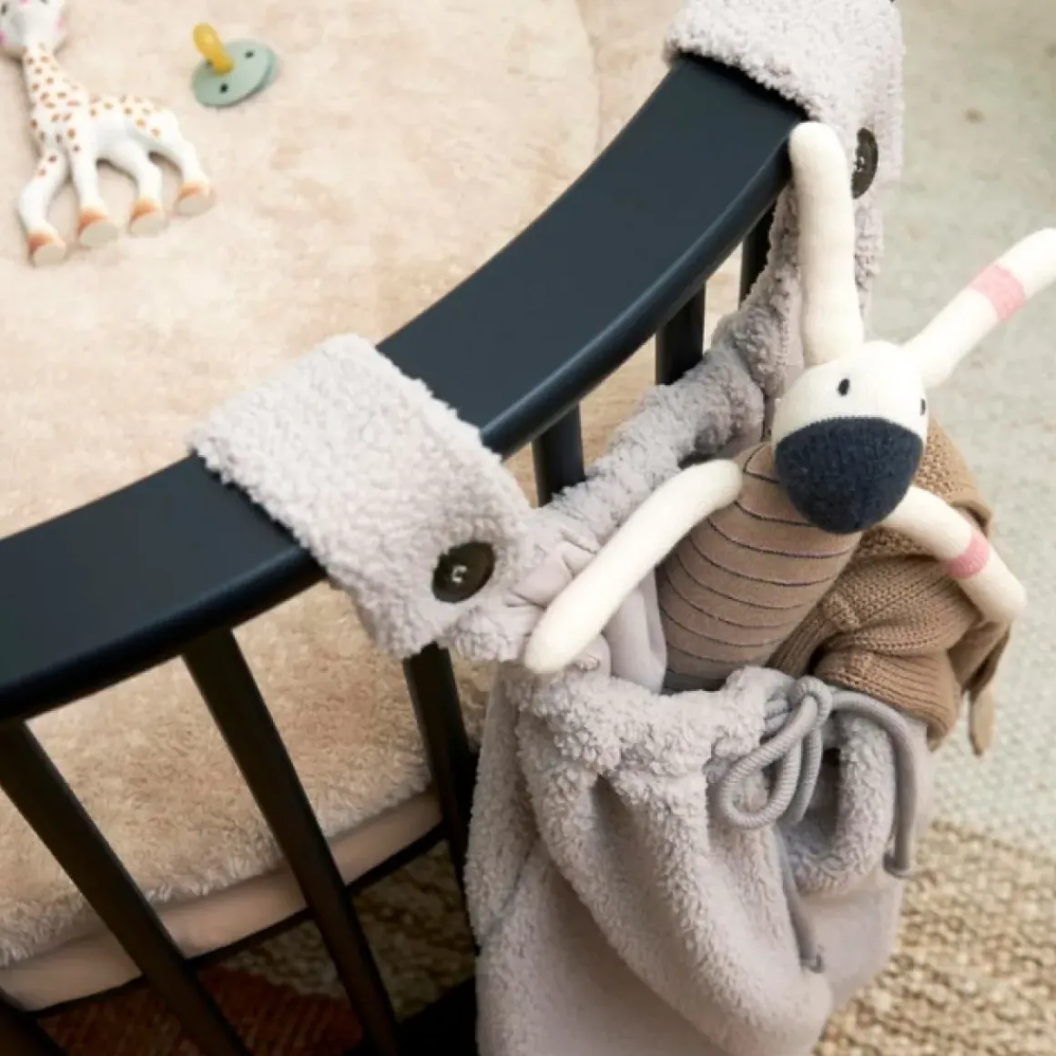 Meyco Boxkleed Rond Knit Basic Teddy Sand Melange 95Cm - Zachte En Stijlvolle Boxkleed Voor De Babykamer!