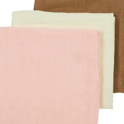 Meyco Hydrofiele Doek Uni Offwhite/Soft Pink/Toffee 70X70Cm