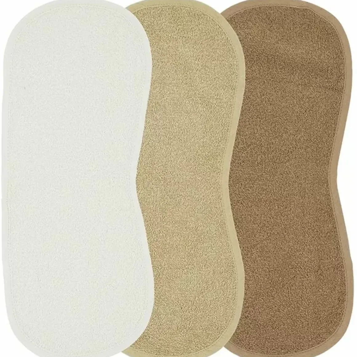 Meyco Lange Spuugdoeken Off White/Sand/Toffee (3St)