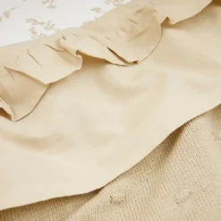 Meyco Ledikantlaken Met Ruffle In Zandkleur - 100X150Cm - Luxe En Stijlvol